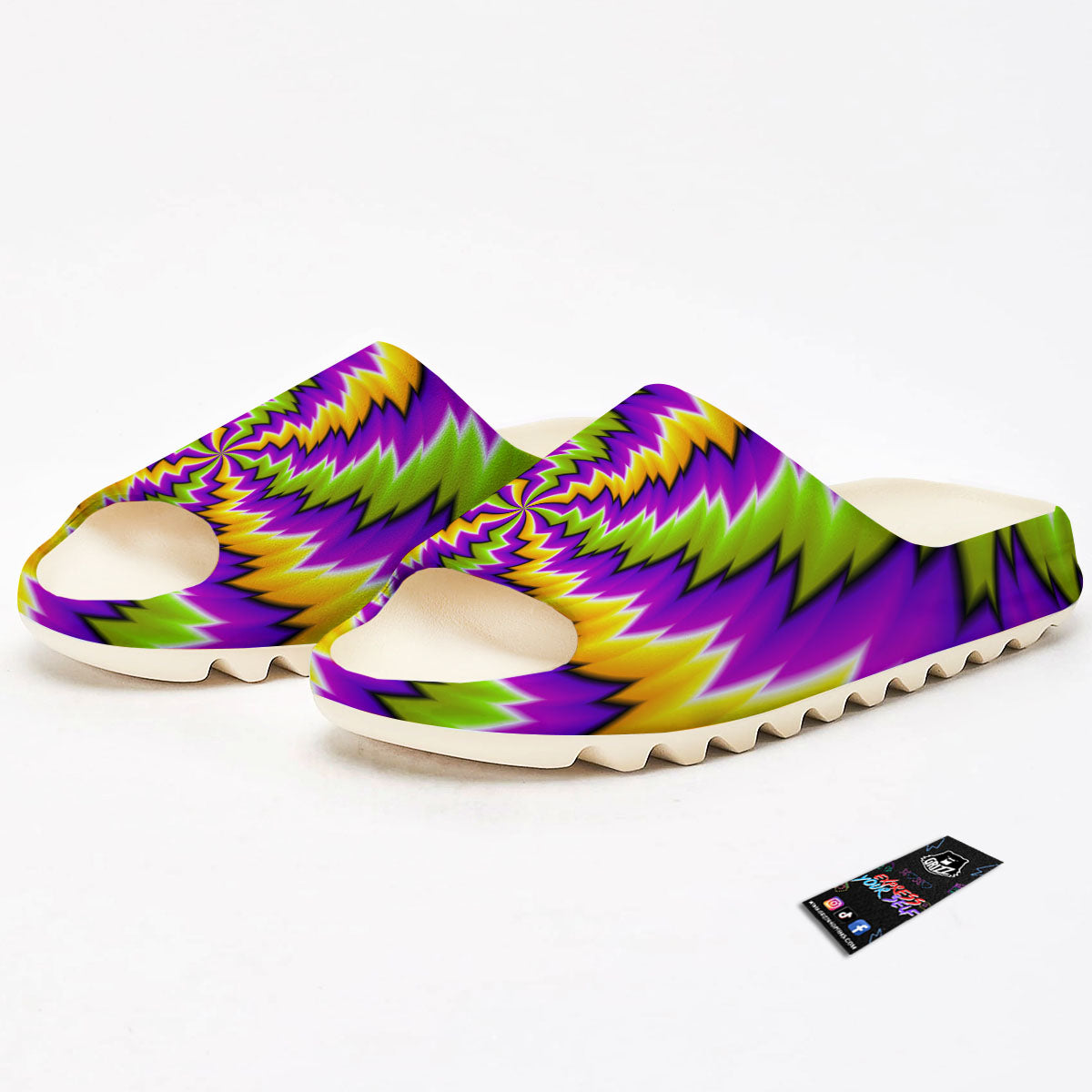 Moving Optical Illusion Dizzy Vortex Sandals-grizzshop