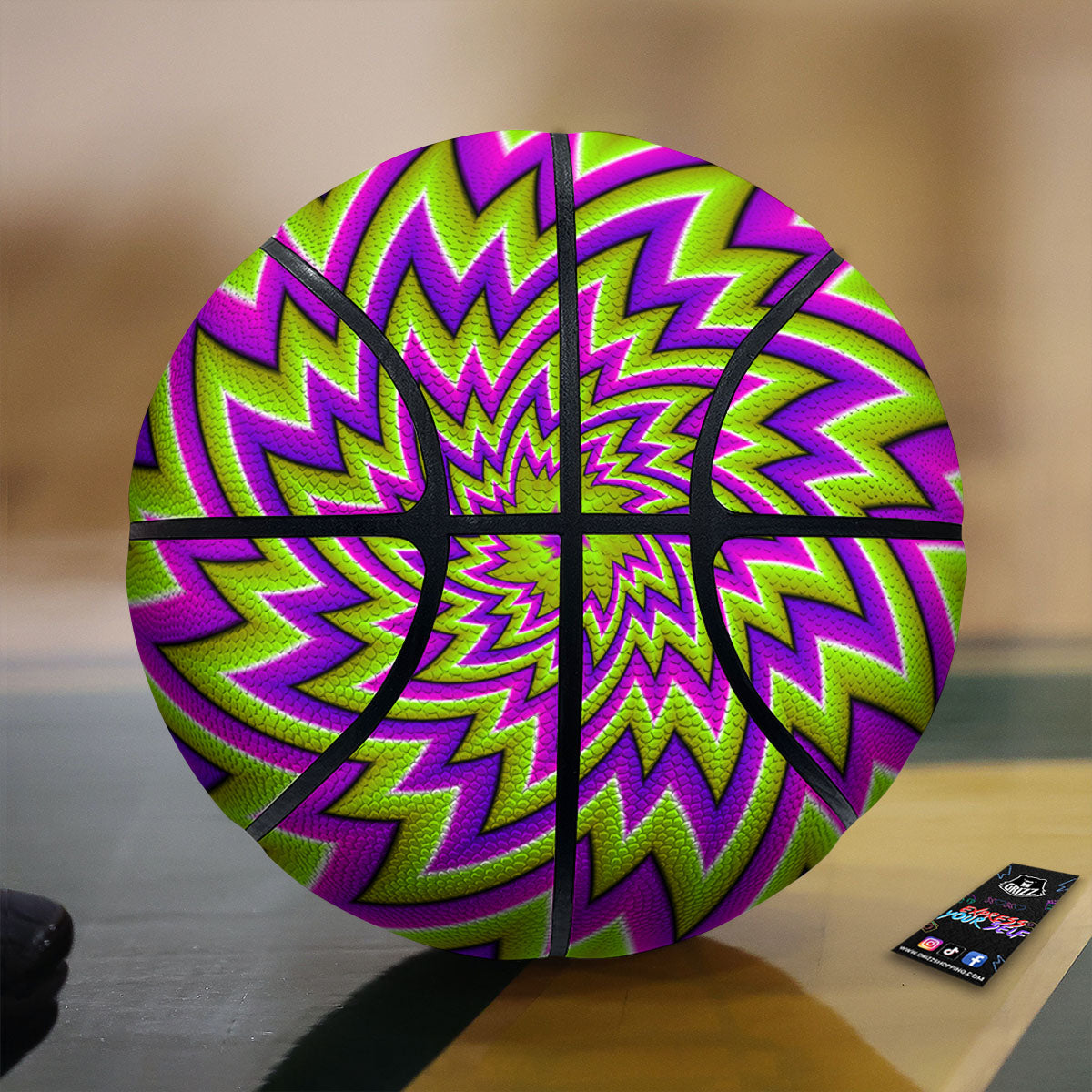 Peace Sign Hippie Flower Print Basketball