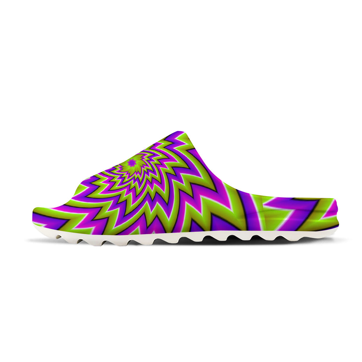 Moving Optical Illusion Green Big Bang Sandals-grizzshop