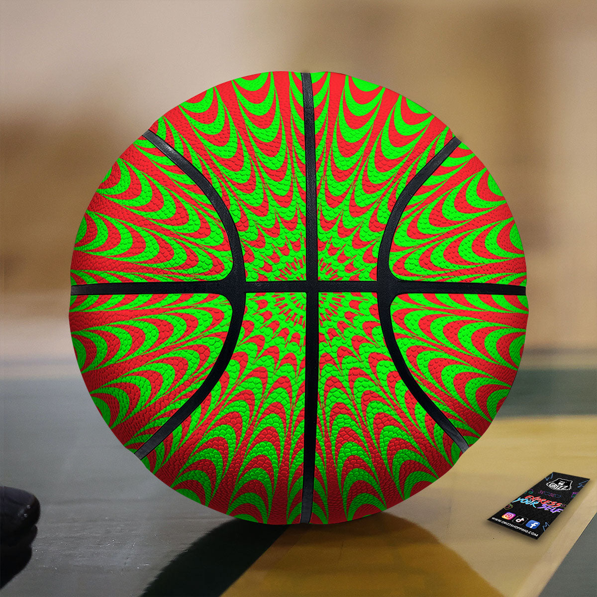 Peacock Tail Print Pattern Basketball