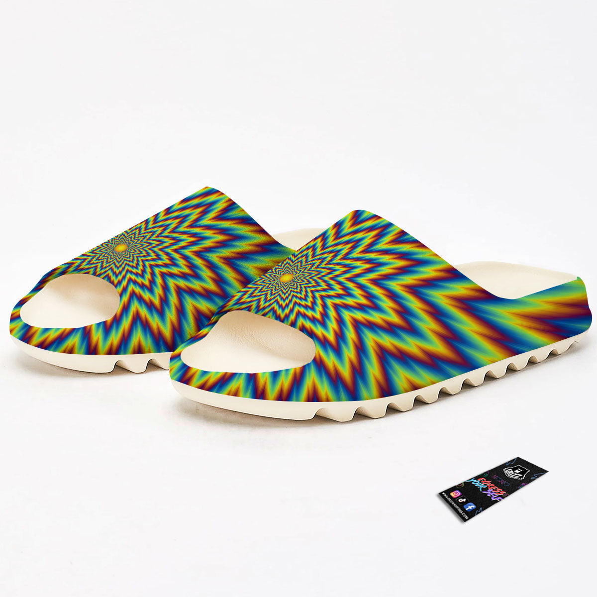 Moving Optical Illusion Spiral Expansion Sandals-grizzshop
