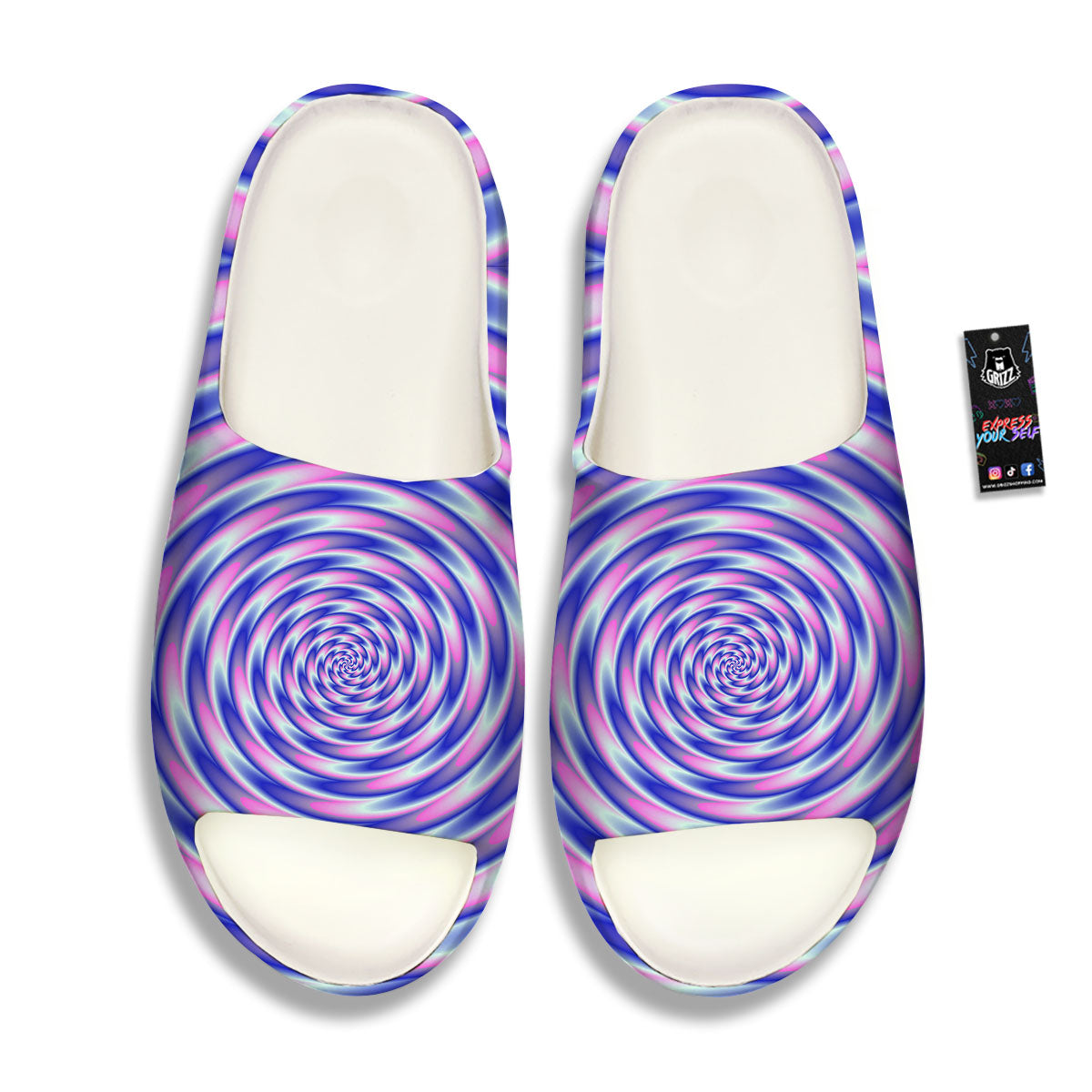 Moving Optical Illusion Twisted Colors Sandals-grizzshop