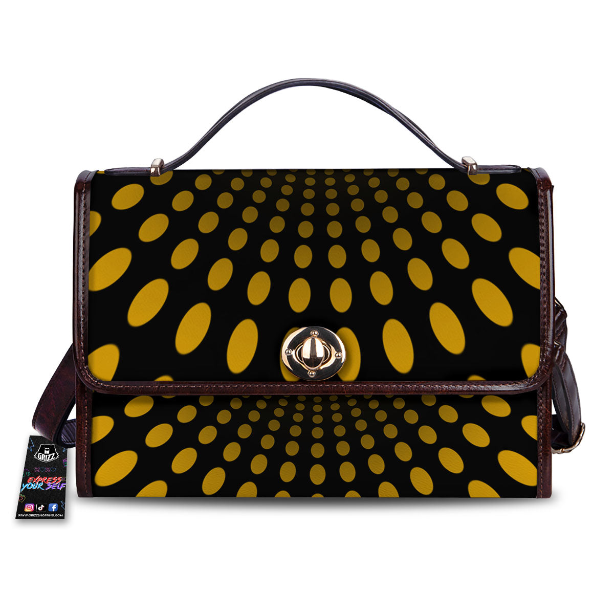 Moving Optical Yellow Explosion Illusion Women's Satchel Bag