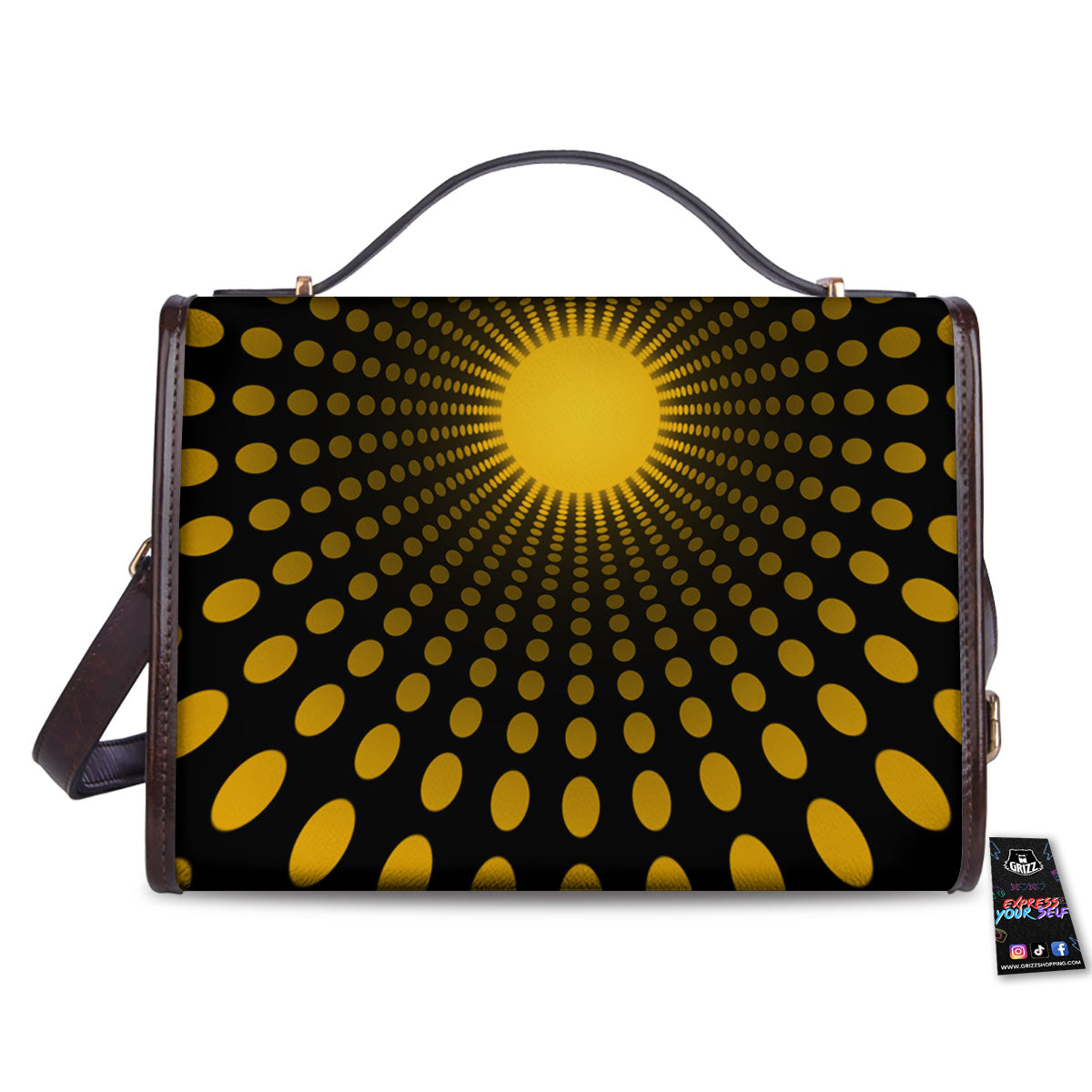 Moving Optical Yellow Explosion Illusion Women's Satchel Bag
