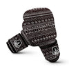 Mudcloth Ethnic Black White Print Pattern Boxing Gloves-grizzshop