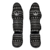 Mudcloth Ethnic Black White Print Pattern Muay Thai Shin Guards-grizzshop