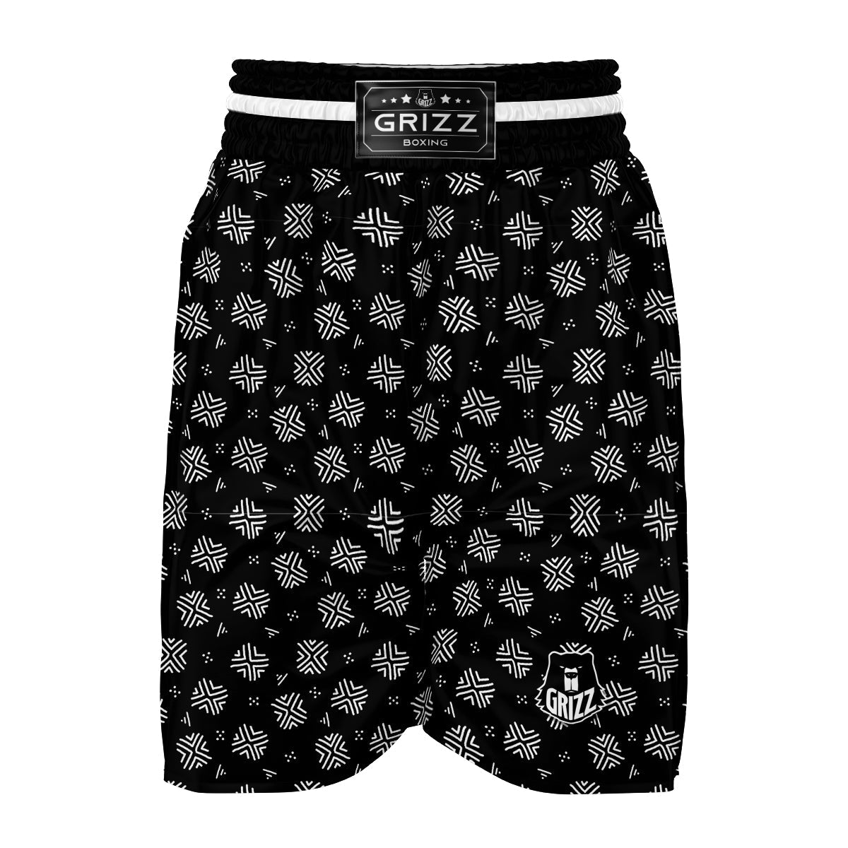 Mudcloth Sumbol Print Pattern Boxing Shorts-grizzshop