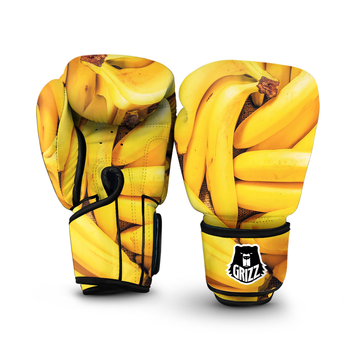 Multi Banana Pattern Print Boxing Gloves-grizzshop