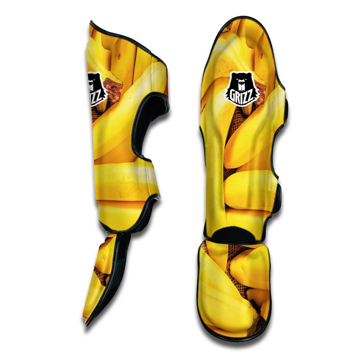 Multi Banana Pattern Print Muay Thai Shin Guards-grizzshop