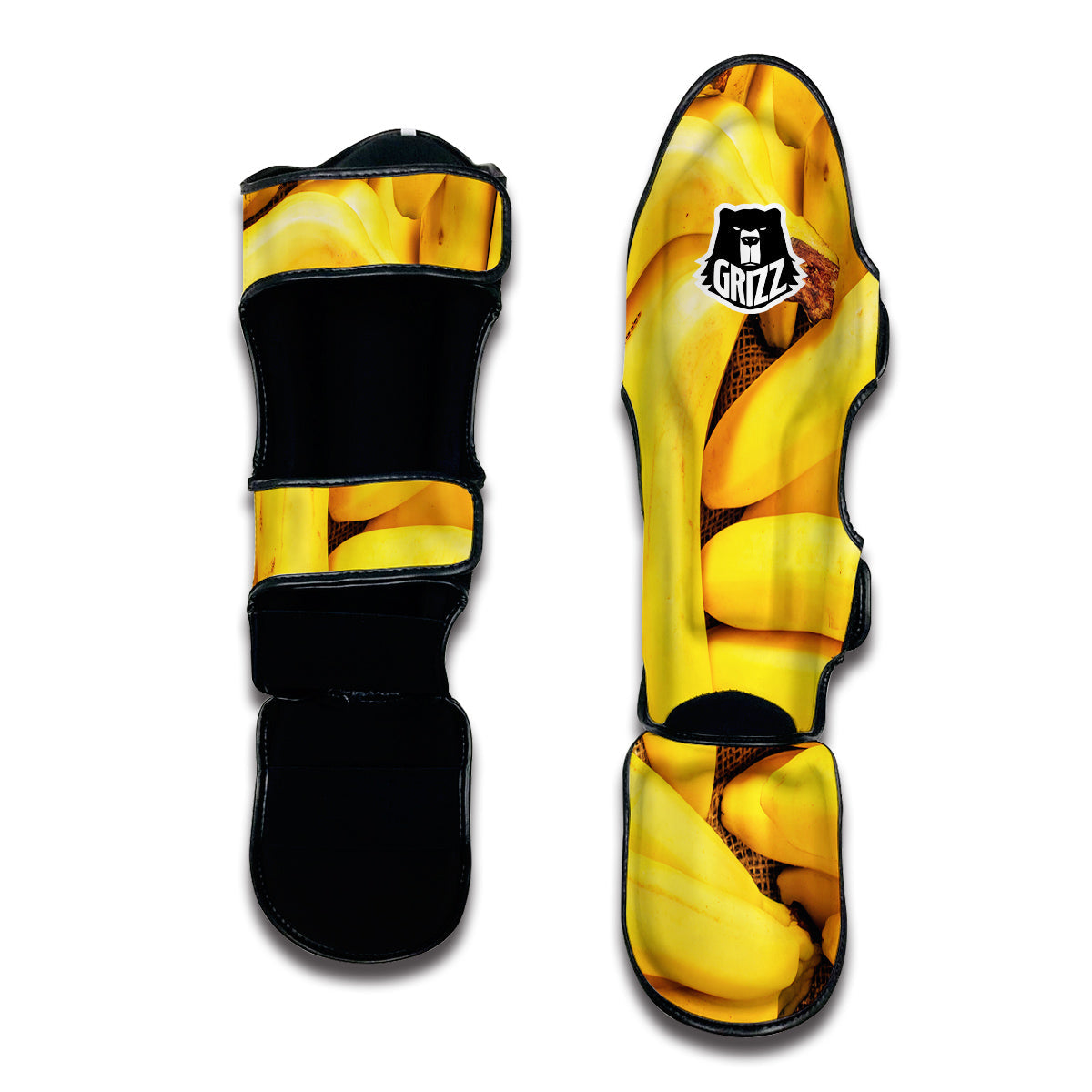 Multi Banana Pattern Print Muay Thai Shin Guards-grizzshop