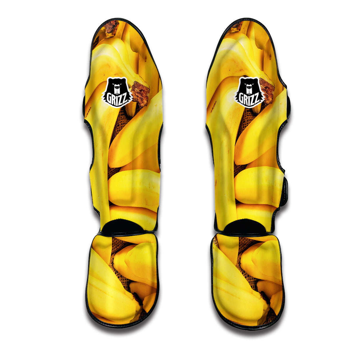 Multi Banana Pattern Print Muay Thai Shin Guards-grizzshop