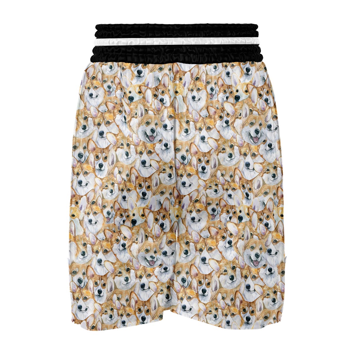 Multi Corgi Pattern Print Boxing Shorts-grizzshop