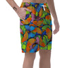 Multicolor Butterfly Print Men's Shorts-grizzshop