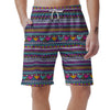 Multicolor Indian Aztec Geometric Art Men's Shorts-grizzshop