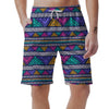 Multicolor Native Aztec Abstract Doodle Men's Shorts-grizzshop