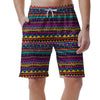 Multicolor Native Aztec Abstract Geometric Men's Shorts-grizzshop