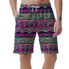 Multicolor Native Aztec Doodle Abstract Men's Shorts-grizzshop