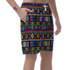 Multicolor Native Aztec Doodle Element Men's Shorts-grizzshop