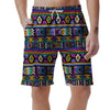 Multicolor Native Aztec Doodle Element Men's Shorts-grizzshop