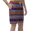 Multicolor Native Aztec Geometric Hipster Men's Shorts-grizzshop