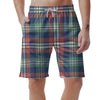 Multicolor Plaid Tartan Men's Shorts-grizzshop