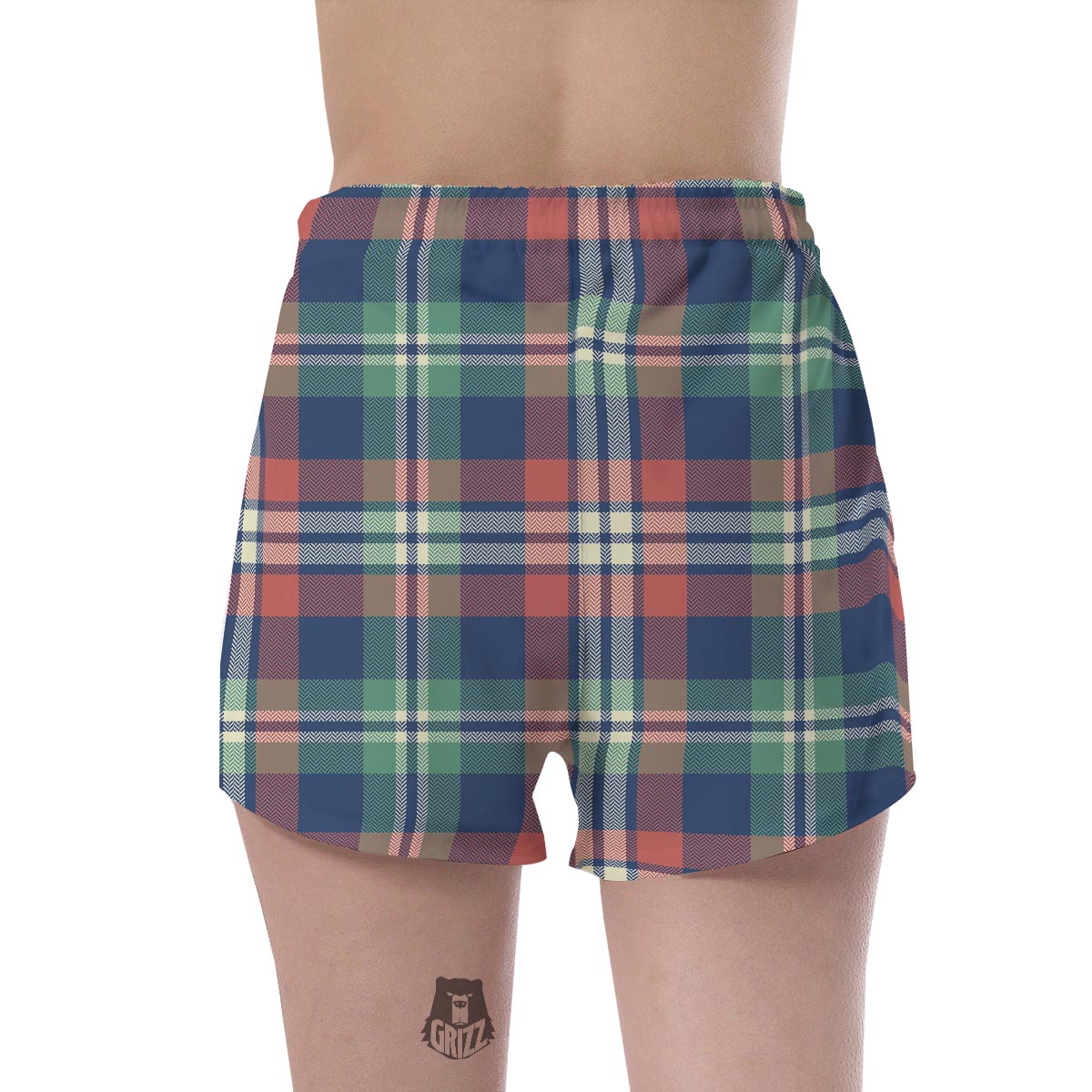Multicolor Plaid Tartan Women's Shorts-grizzshop