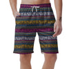 Multicolor Rose Floral Abstract Tribal Aztec Men's Shorts-grizzshop