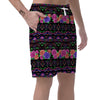 Multicolor Roses Ethnic Tribal Aztec Men's Shorts-grizzshop