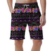 Multicolor Roses Ethnic Tribal Aztec Men's Shorts-grizzshop