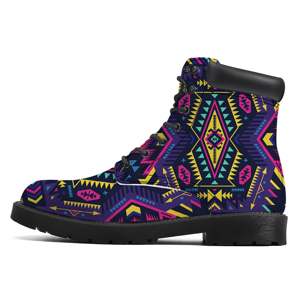 Multicolor Tribal Navajo Geometric Print Boots-grizzshop
