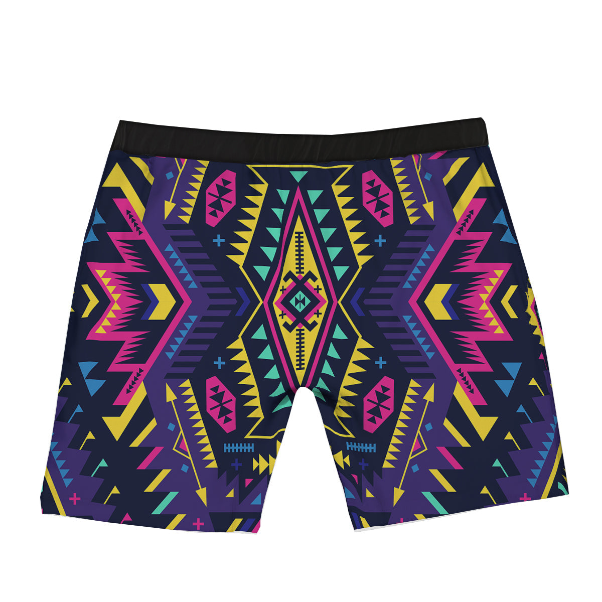 Multicolor Tribal Navajo Geometric Print Boxer Briefs-grizzshop