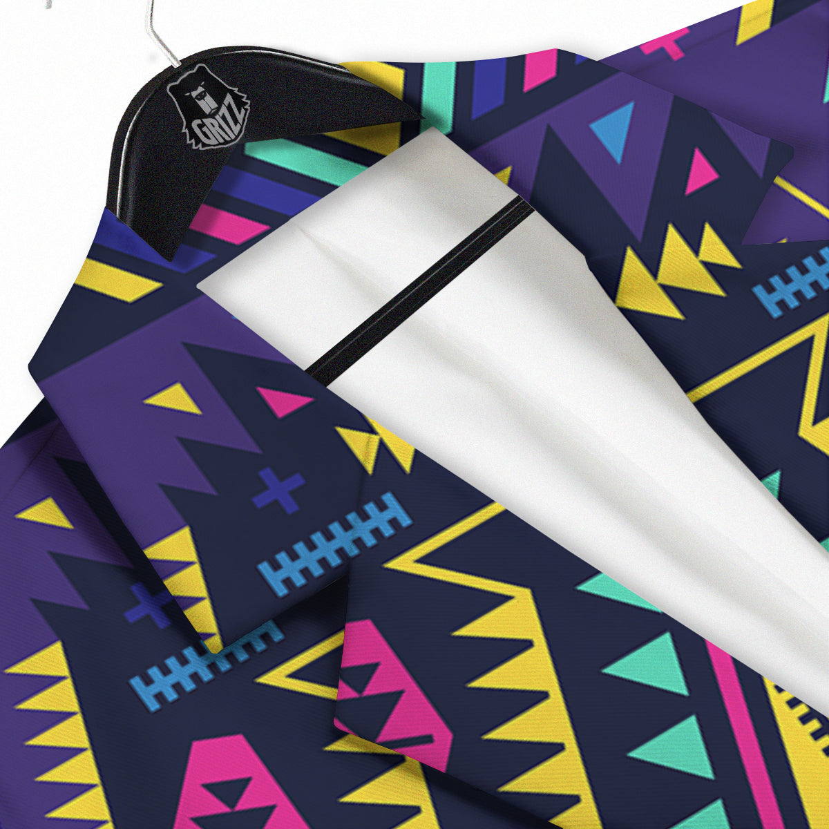 Multicolor Tribal Navajo Geometric Print Men's Sport Coat-grizzshop