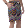 Multicolor Zigzag Indian Aztec Men's Shorts-grizzshop