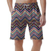 Multicolor Zigzag Indian Aztec Men's Shorts-grizzshop