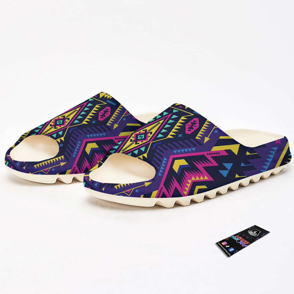 Multicolor Tribal Navajo Geometric Print Sandals-grizzshop