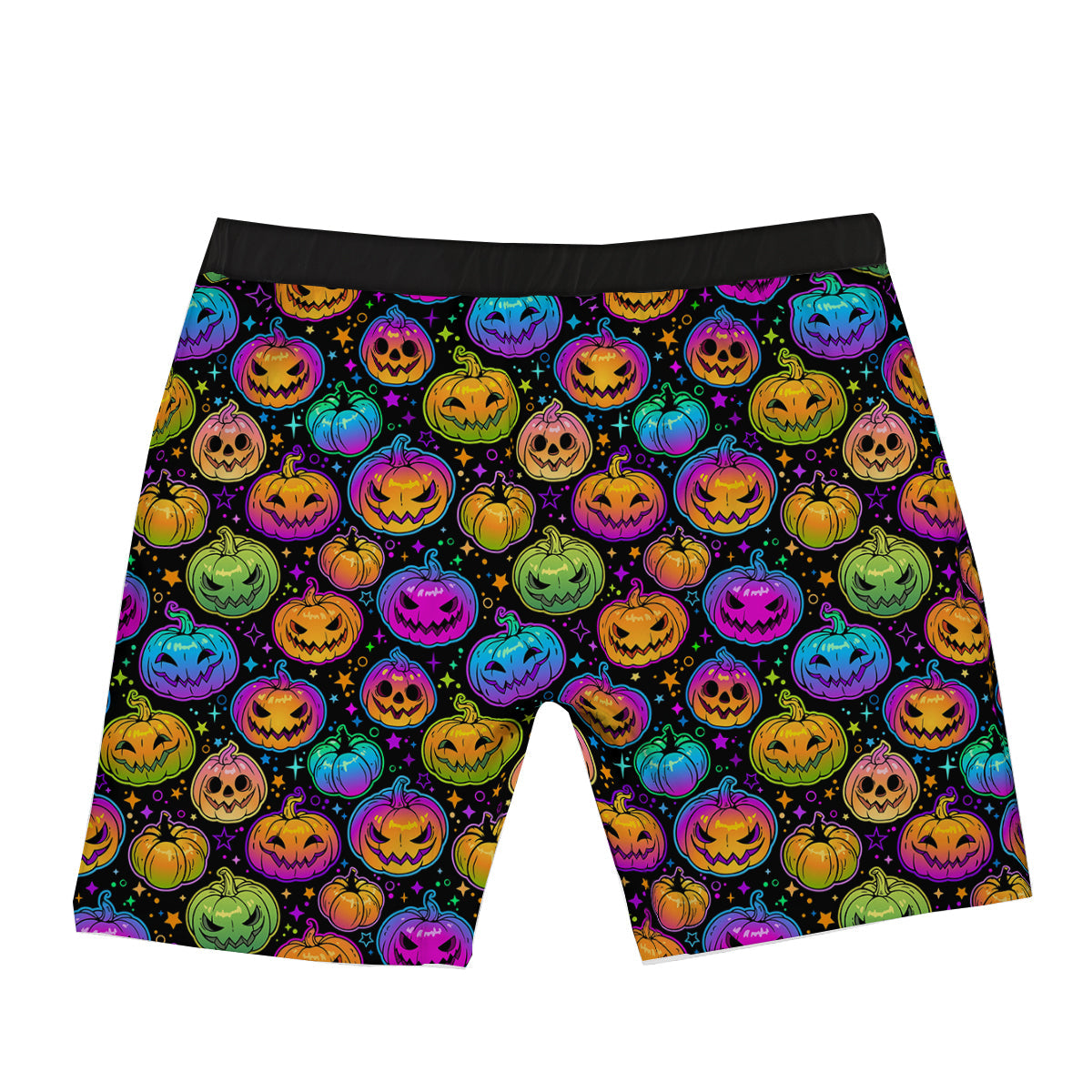 Multicolored Pumpkins Halloween Print Pattern Boxer Briefs-grizzshop