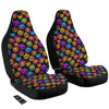 Multicolored Pumpkins Halloween Print Pattern Car Seat Covers-grizzshop