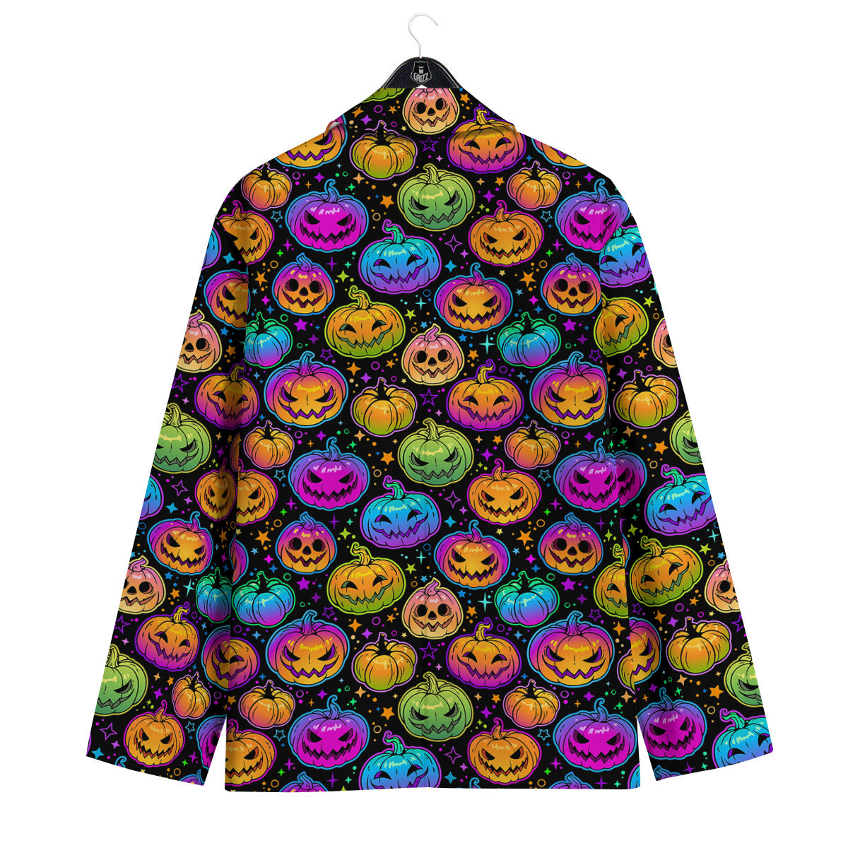 Multicolored Pumpkins Halloween Print Pattern Men's Sport Coat-grizzshop