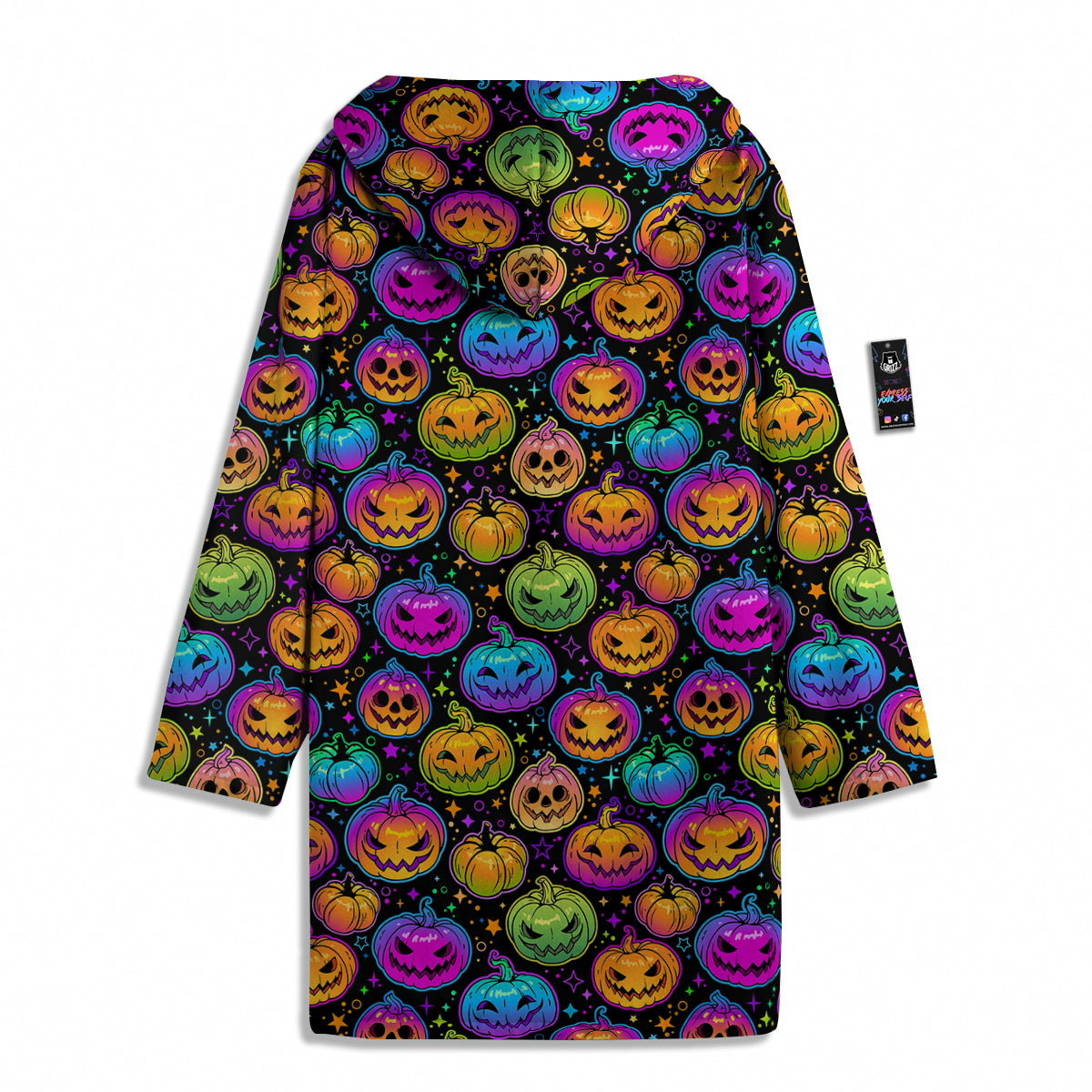 Multicolored Pumpkins Halloween Print Pattern Men's Windbreaker Jacket-grizzshop