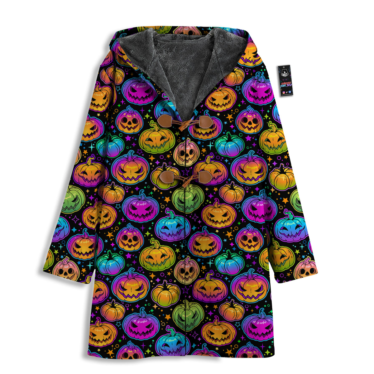 Multicolored Pumpkins Halloween Print Pattern Men's Windbreaker Jacket-grizzshop