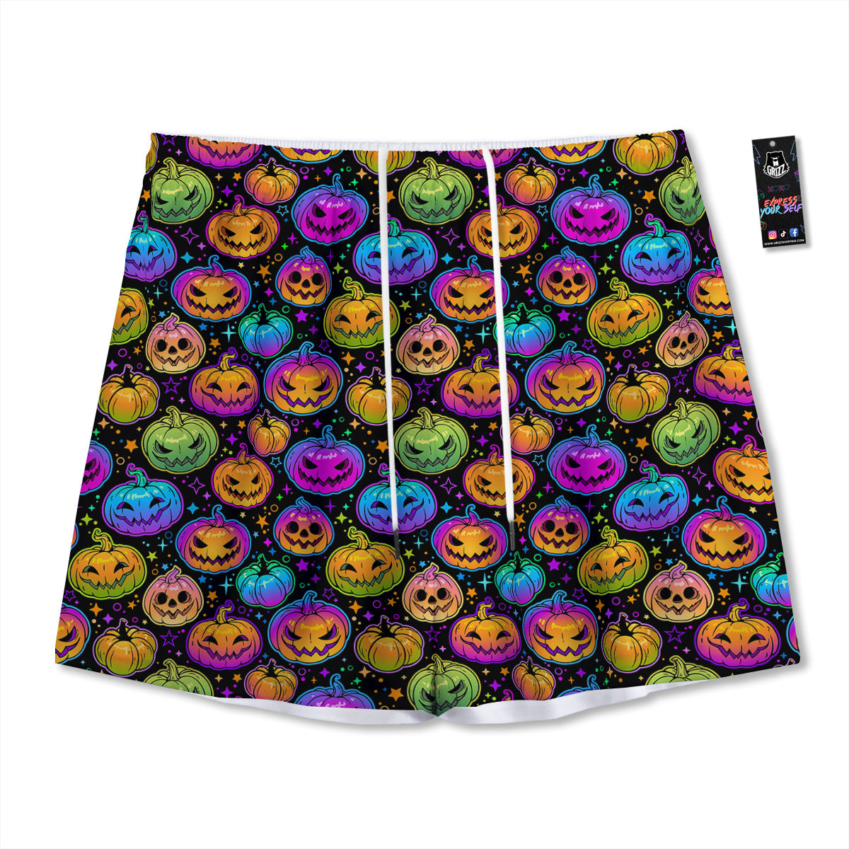 Optical Illusion Moving Dizzy Circle Mesh Shorts