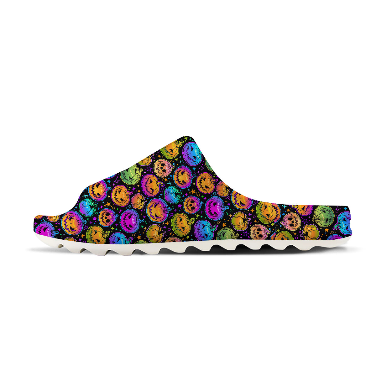 Multicolored Pumpkins Halloween Print Pattern Sandals-grizzshop