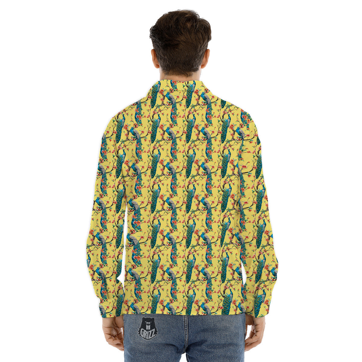 Mummy And Pumpkins Halloween Print Pattern Men's Dress Shirts-grizzshop