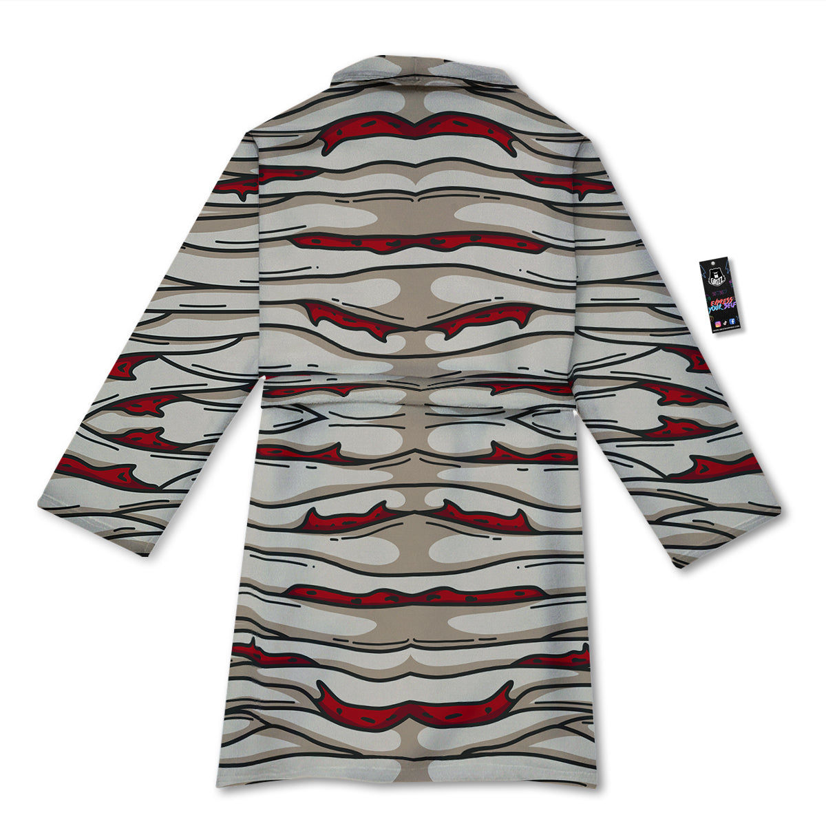 Mummy Bandage Print Pattern Bathrobe-grizzshop