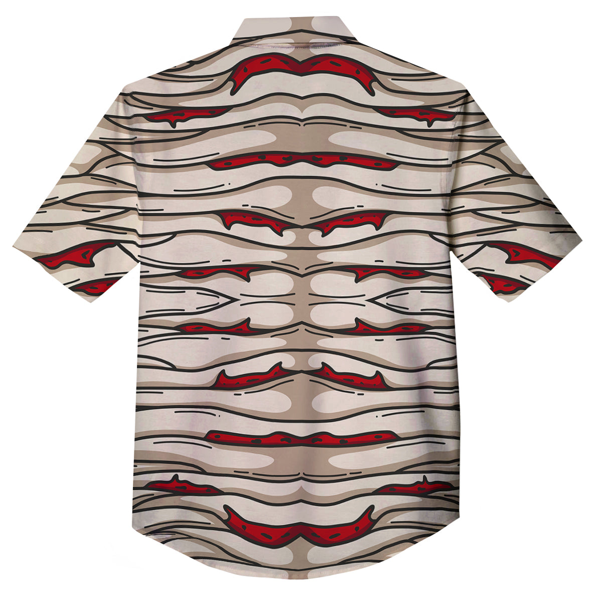 Mummy Bandage Print Pattern Button Up Shirt-grizzshop