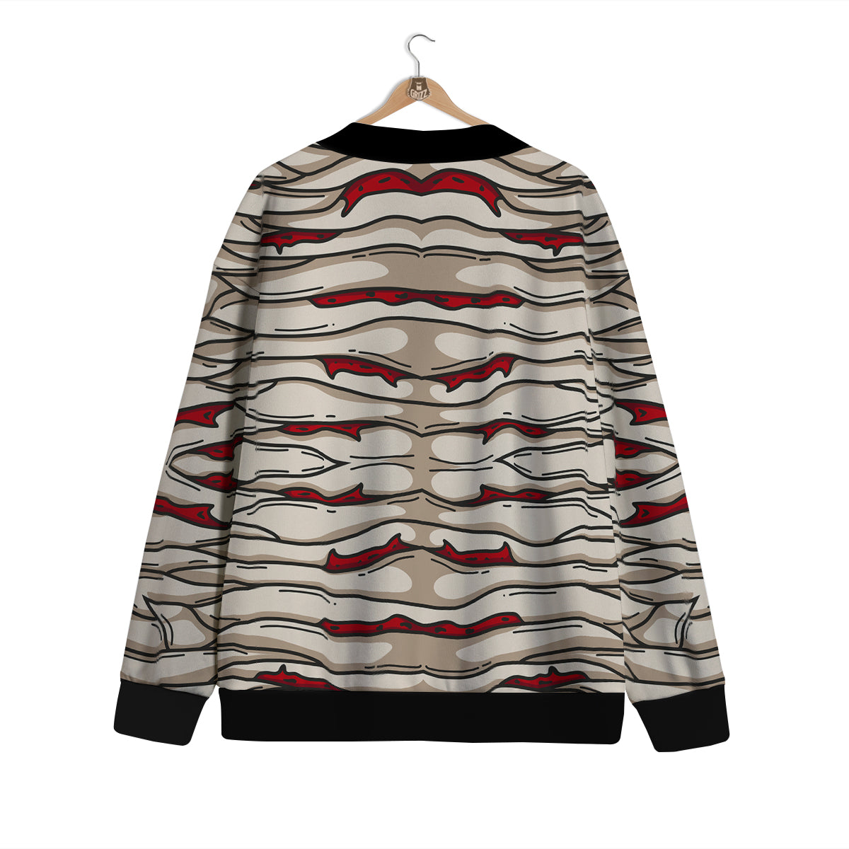 Mummy Bandage Print Pattern Cardigan-grizzshop