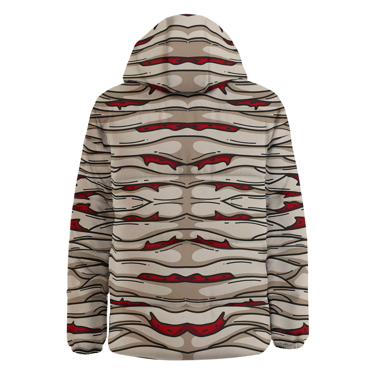 Mummy Bandage Print Pattern Down Jacket-grizzshop