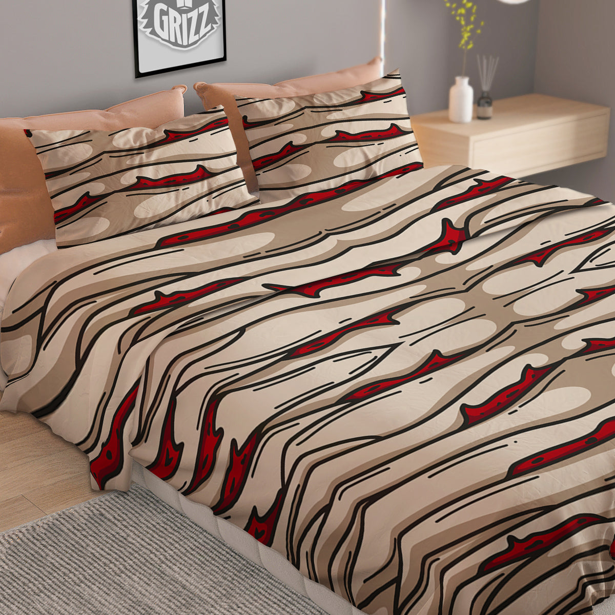Mummy Bandage Print Pattern Duvet Cover Bedding Set