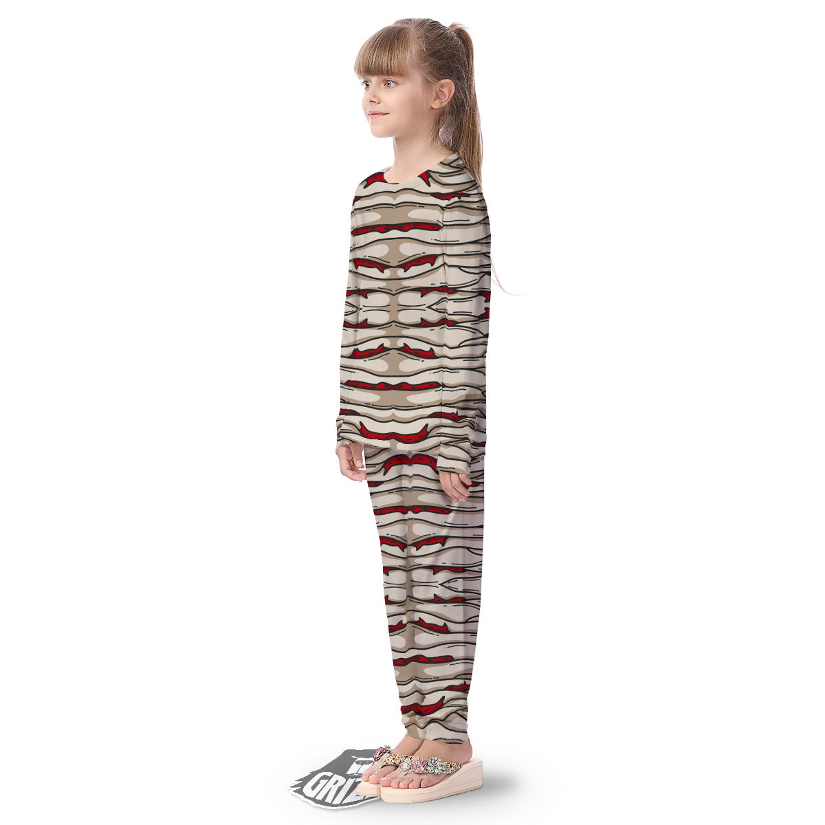 Mummy Bandage Print Pattern Kid's Pajamas-grizzshop