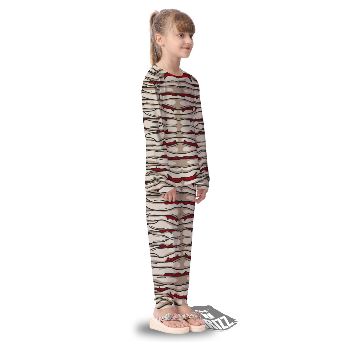 Mummy Bandage Print Pattern Kid's Pajamas-grizzshop